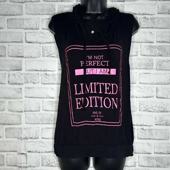 Electric Pink ‘Limited Edition’ Hooded Tank Top Size Large - Picture 1 of 4